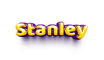 names of boys English helium balloon shiny celebration sticker 3d inflated Stanley