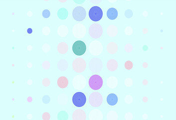 Light Multicolor vector template with circles.