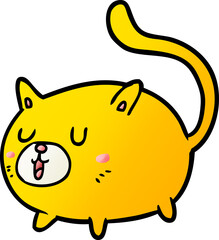 cartoon happy cat