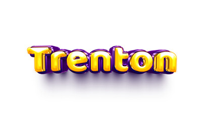 names of boys English helium balloon shiny celebration sticker 3d inflated Trenton
