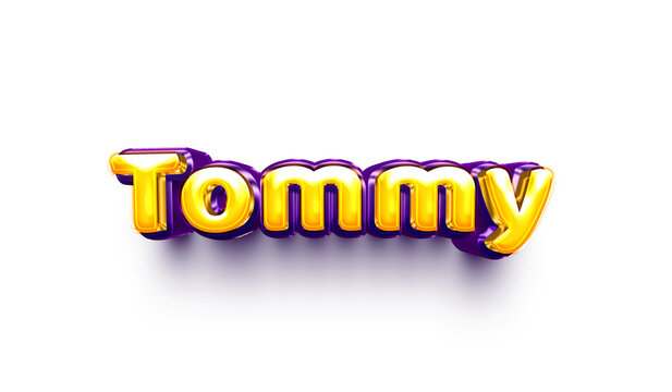 names of boys English helium balloon shiny celebration sticker 3d inflated Tommy