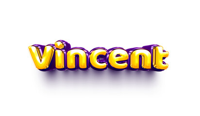 names of boys English helium balloon shiny celebration sticker 3d inflated Vincent
