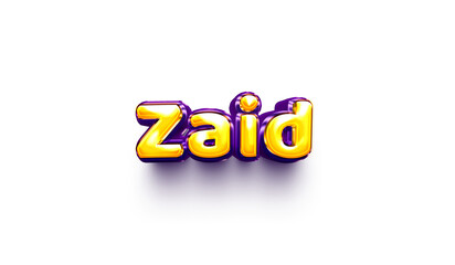 names of boys English helium balloon shiny celebration sticker 3d inflated Zaid