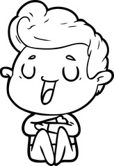 happy cartoon man