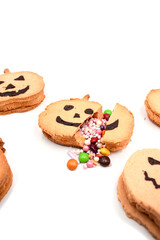 Food photo cookies with a surprise on halloween