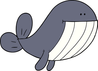 Naklejka premium cartoon whale