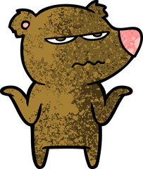 Obraz premium annoyed bear cartoon