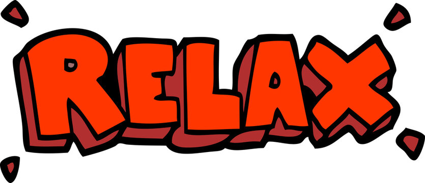 Cartoon Doodle Relax Symbol