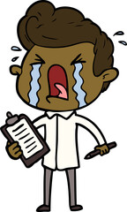 cartoon crying man
