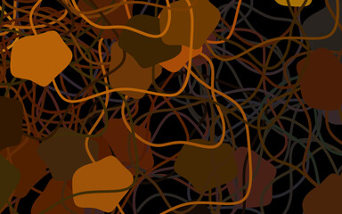 Dark Green, Yellow vector template with chaotic shapes.