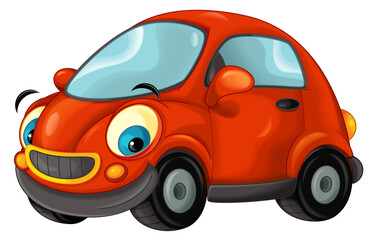 cool looking cartoon sports car isolated illustration for children