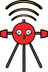 cute cartoon of a satellite