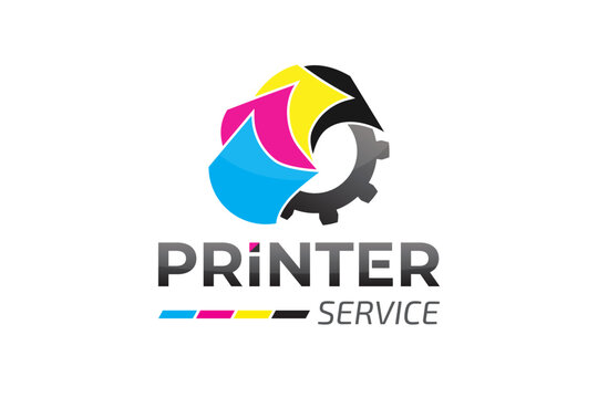 Modern Printer Service Logo Design