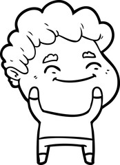 Fototapeta premium cartoon friendly man