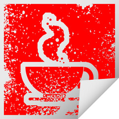 vector icon illustration of a hot cup of coffee
