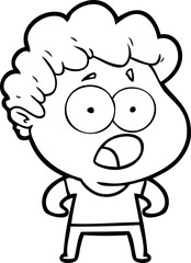 cartoon man gasping in surprise
