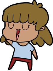 cartoon woman