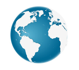 North and South Americas globe icon - obrazy, fototapety, plakaty