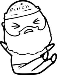cartoon man with beard