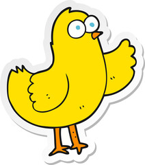sticker of a cartoon bird