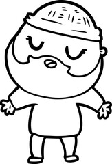 Obraz premium cartoon man with beard