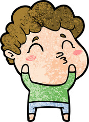 cartoon man pouting