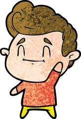 happy cartoon man