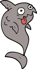 cartoon doodle deadly shark