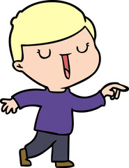 cartoon happy boy