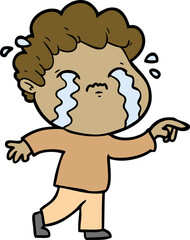 cartoon man crying