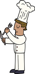 cartoon doodle talented chef