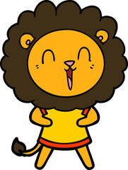 laughing lion cartoon