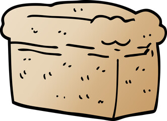 cartoon doodle loaf of bread