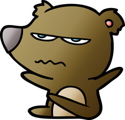 angry bear cartoon