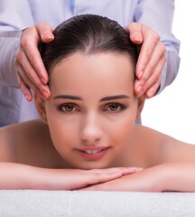 Naklejka premium Woman in spa health concept
