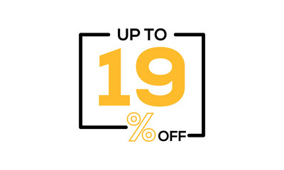 Obraz premium discount vector, up to 19 percent discount, discount sale vector