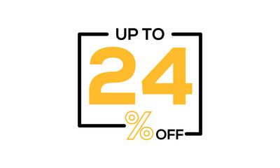 discount vector, up to 24 percent discount, discount sale vector