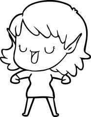 cartoon elf girl