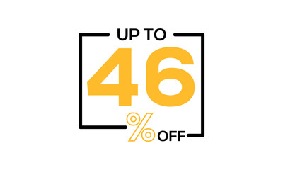 discount vector, up to 46 percent discount, discount sale vector