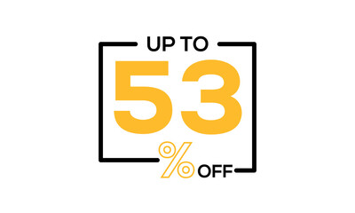 Obraz premium discount vector, 53 percent discount, discount sale vector