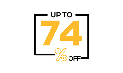 discount vector, up to 74 percent discount, discount sale vector