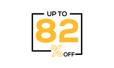 discount vector, up to 82 percent discount, discount sale vector