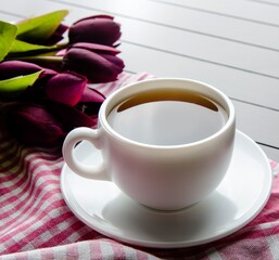 Cup of tea in catering concept