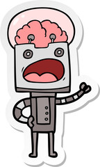 sticker of a cartoon robot