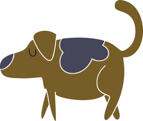 hand drawn quirky cartoon dog