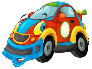 cool looking cartoon sports car isolated illustration for children