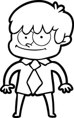 happy cartoon man