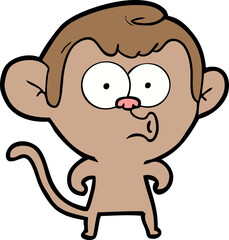 cartoon hooting monkey