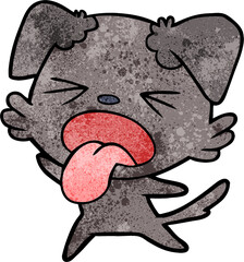 cartoon disgusted dog