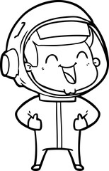 Fototapeta premium happy cartoon astronaut